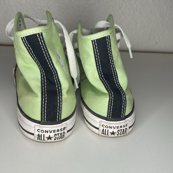 Unisex Kids Converse Chuck Taylor All Star High Top Sneakers Lime Green, Size 3 - Picture 5 of 6